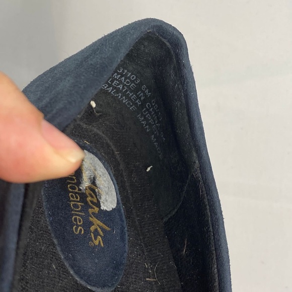 Clarks Bendables Navy Suede Flats - Picture 5 of 6